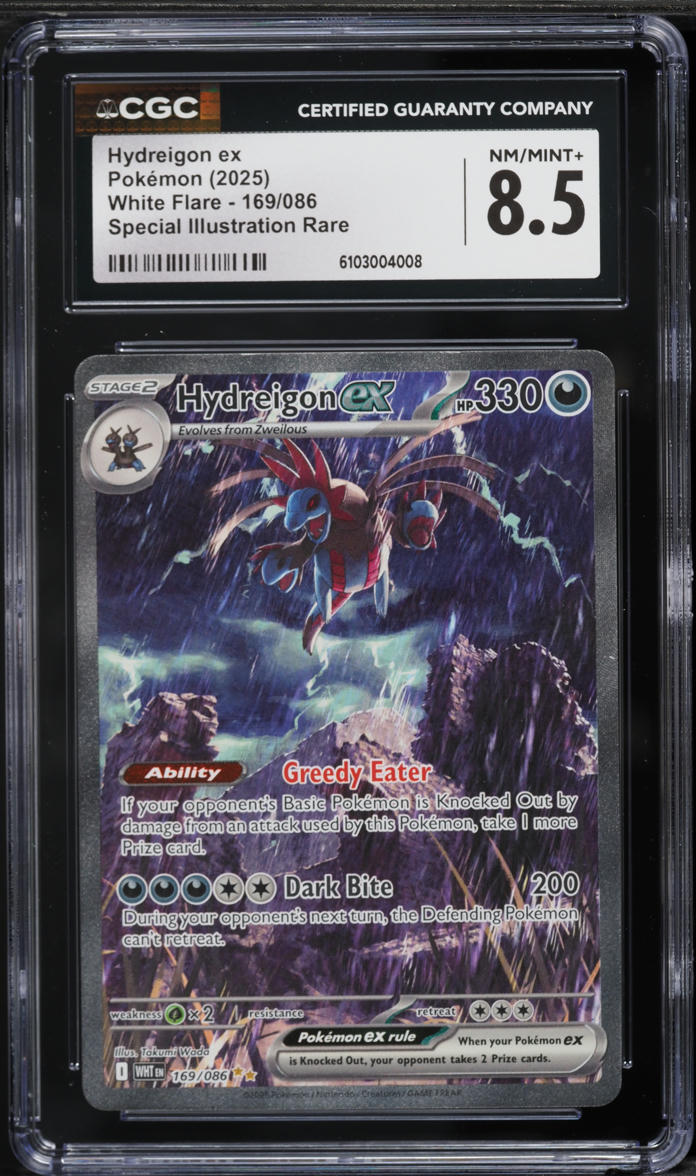 2025 Pokemon Scarlet & Violet White Flare SIR Hydreigon ex #169 CGC 8.5 NM-MT+ on Fanatics Collect 2025 Pokemon Scarlet & Violet White Flare SIR Hydreigon ex #169 CGC 8.5 NM-MT+ on Fanatics Collect