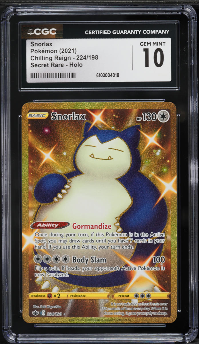 pokemon chilling reign gold cards 229/198 Urn of Vitality Colorless Artist Snorlax 2021 Pokemon Sword and