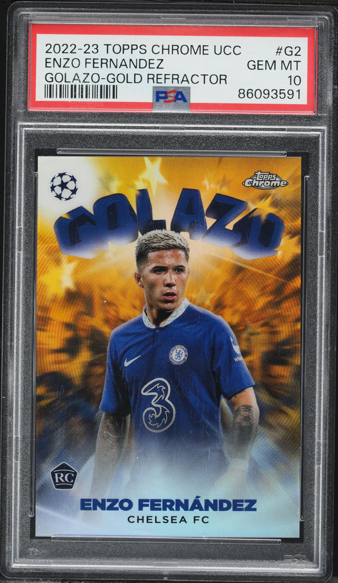 2022 Topps Chrome UEFA Club Competitions Golazo Gold Refractor