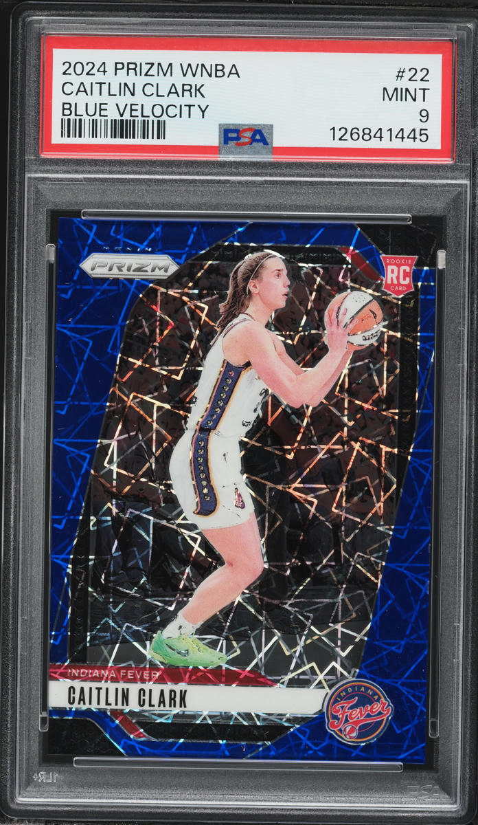 2024 Panini Prizm WNBA Blue Velocity Caitlin Clark ROOKIE #22 PSA 9 MINT