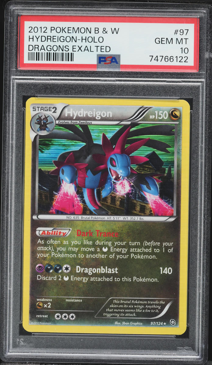 2012 Pokemon Black & White Dragons Exalted Holo Hydreigon #97 PSA 10 GEM MINT on Fanatics Collect 2012 Pokemon Black & White Dragons Exalted Holo Hydreigon #97 PSA 10 GEM MINT on Fanatics Collect