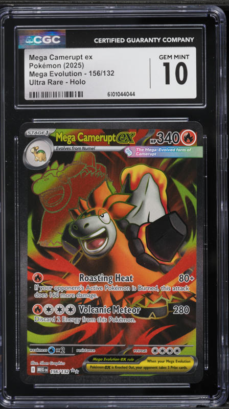 mega camerupt pokemon card Brave (JP) Mega ex 077/063 Super Rare Holofoil RarityDouble Rare Hit Points340 HP Fire Roasting Heat (80+) If your opponents Active Pokemon is Burned Today's pokemon tcg card of