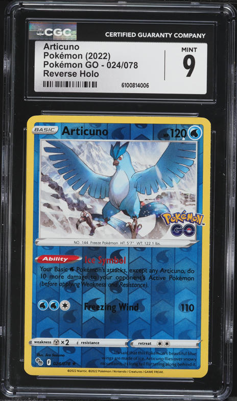 articuno pokemon go card holo 024/078 Reverse Rare Colorless Ice Wing (130) Water Cold Crush Pokemon | Games | Pokmon