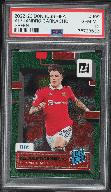2022 Topps Chrome UEFA Pink Mini Diamond Alejandro Garnacho ROOKIE