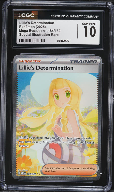 2025 Pokemon Mega Evolution SIR Lillie's Determination #184 CGC 10