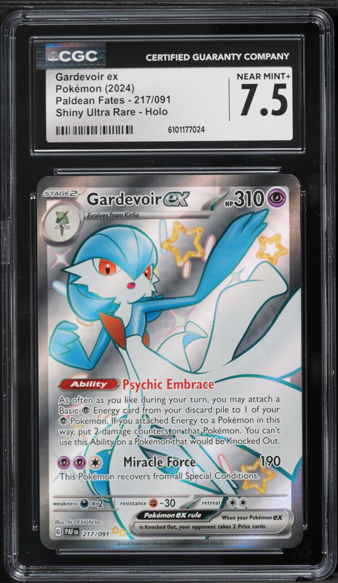 2024 Pokemon Scarlet & Violet Paldean Fates Full Art Shiny Gardevoir EX #217 CGC 7.5 NRMT+ on Fanatics Collect 2024 Pokemon Scarlet & Violet Paldean Fates Full Art Shiny Gardevoir EX #217 CGC 7.5 NRMT+ on Fanatics Collect