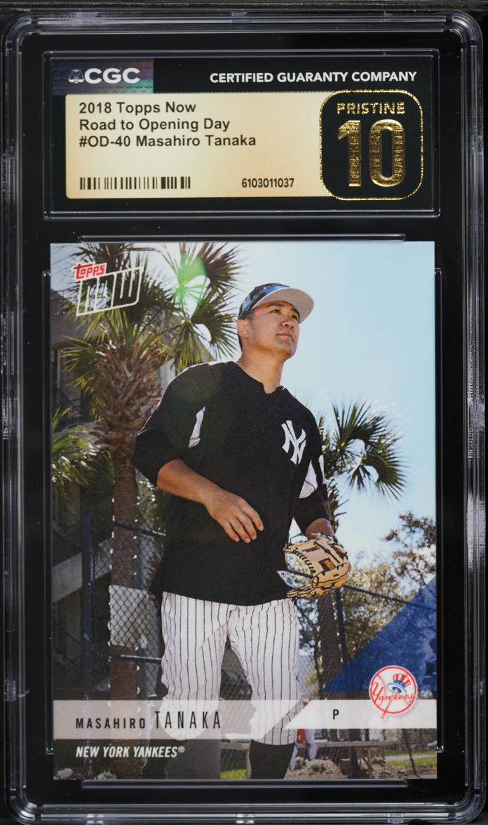 2018 Topps Now Road To Opening Day Masahiro Tanaka #OD-40 CGC 10 PRISTINE