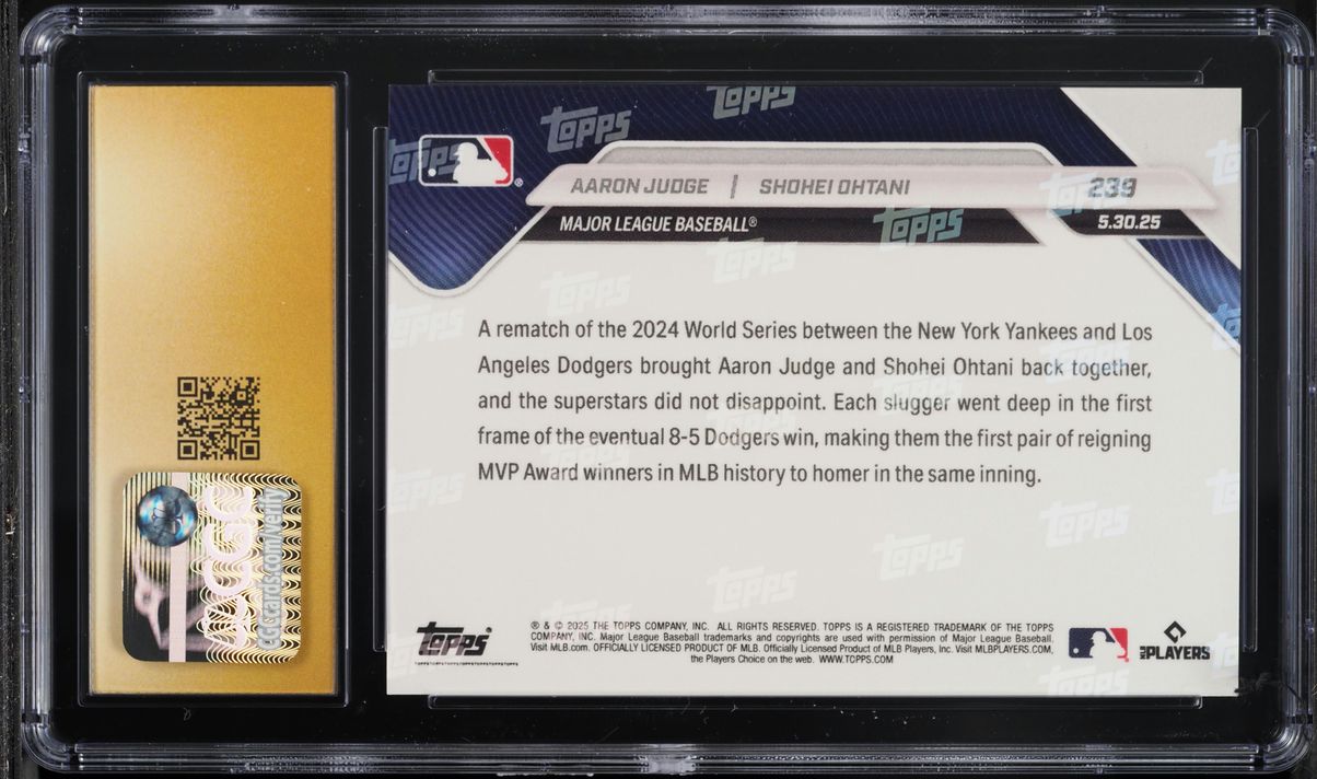 2025 Topps Now Aaron Judge Shohei Ohtani #239 CGC 10 PRISTINE