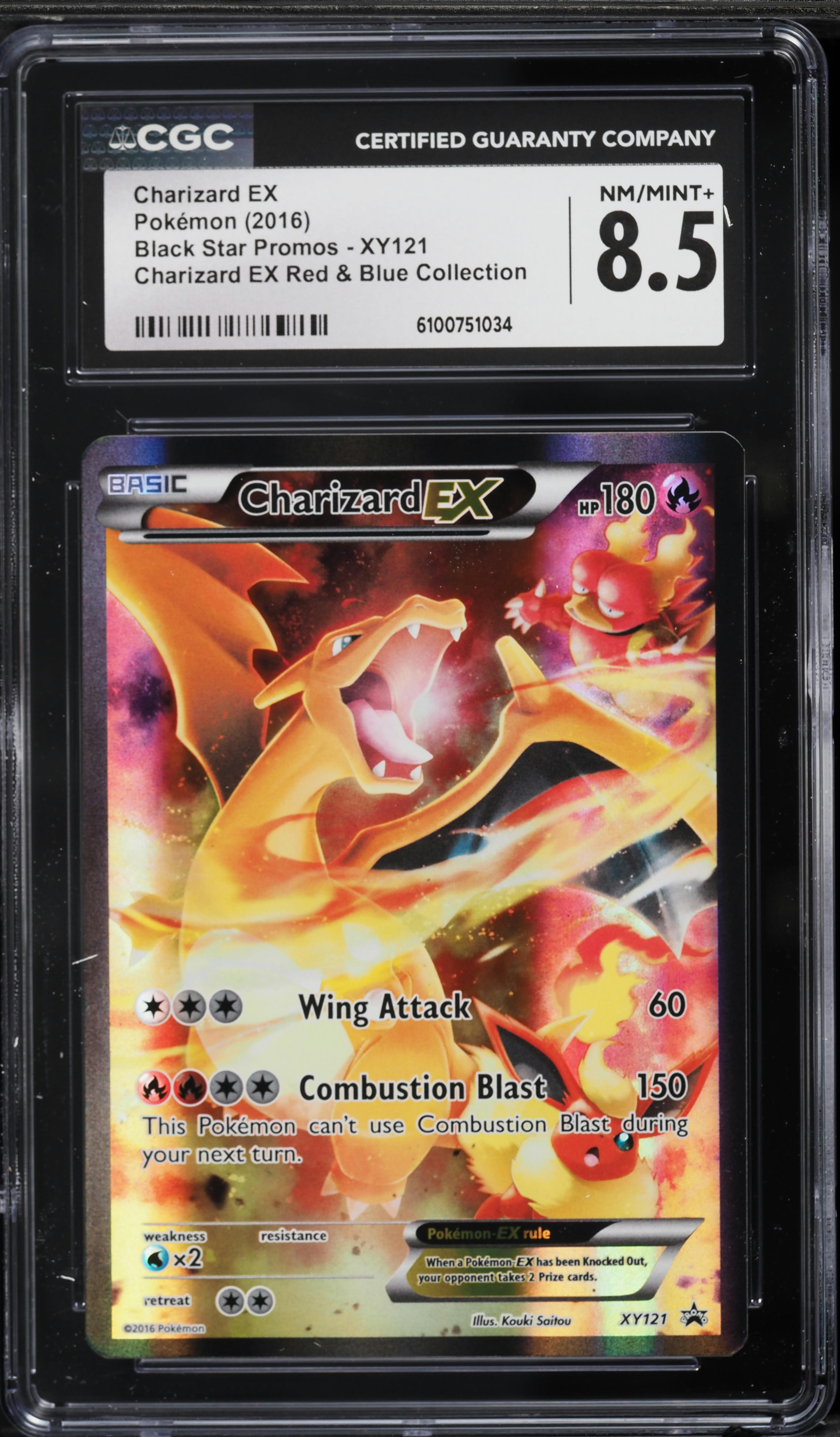 2016 Pokemon XY Promo Red & Blue Collection Charizard EX #XY121