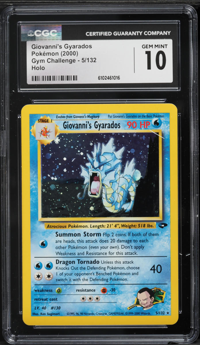 2000 Pokemon Gym Challenge Holo Giovanni's Gyarados #5 CGC 10 GEM MINT