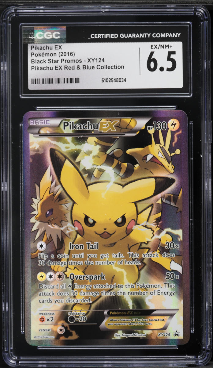 2016 Pokemon XY Promo Red & Blue Full Art Pikachu EX #XY124 CGC