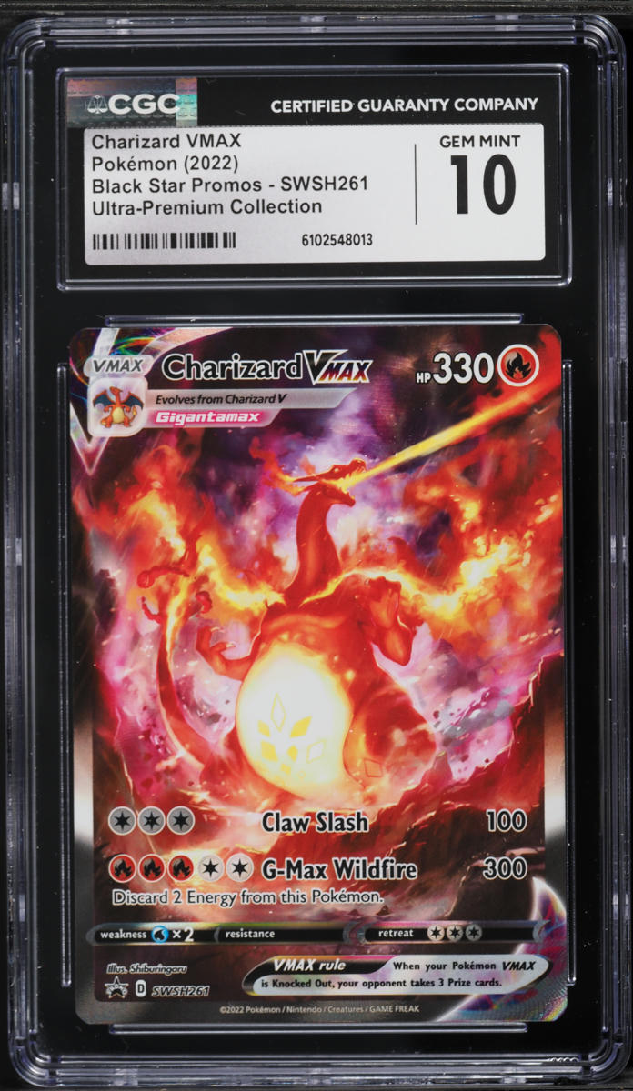 2022 Pokemon Sword & Shield Promo Ultra Premium Alt Art Charizard VMAX #SWSH261 CGC 10 GEM MINT