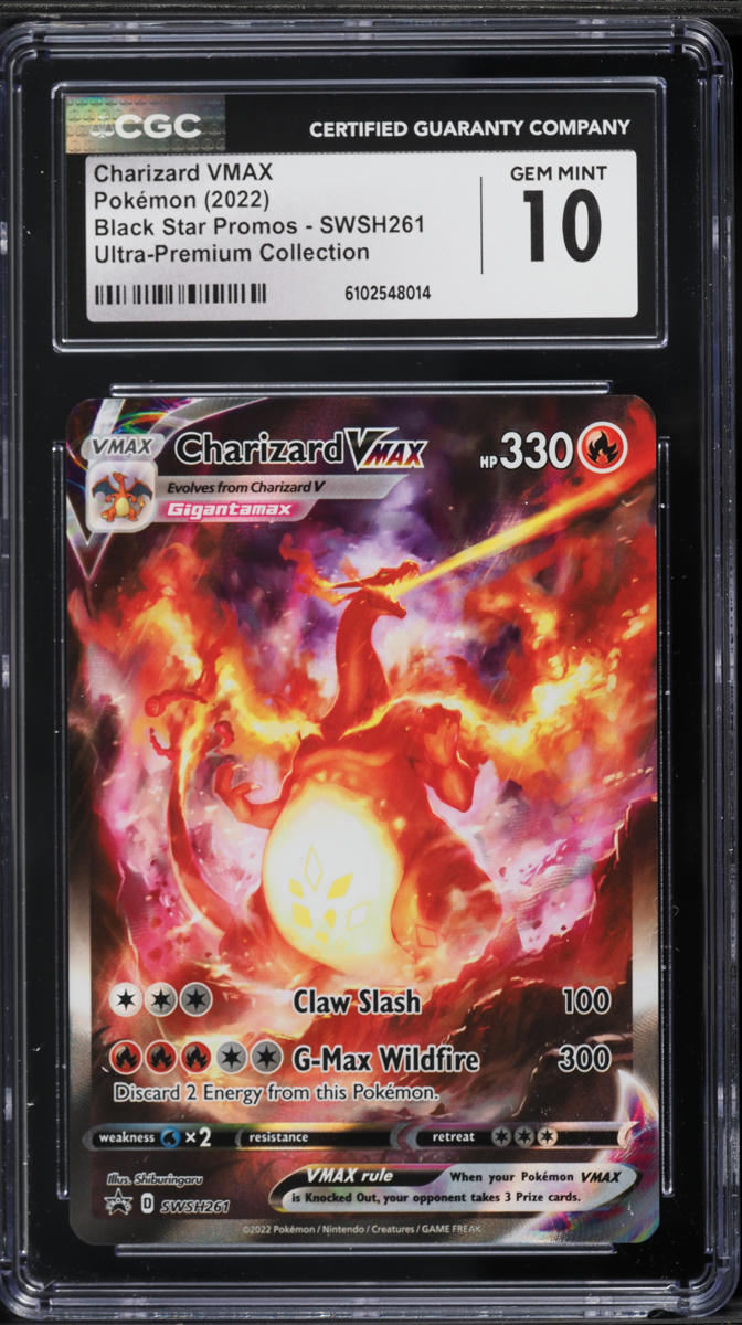 2022 Pokemon Sword & Shield Promo Ultra Premium Alt Art Charizard VMAX #SWSH261 CGC 10 GEM MINT