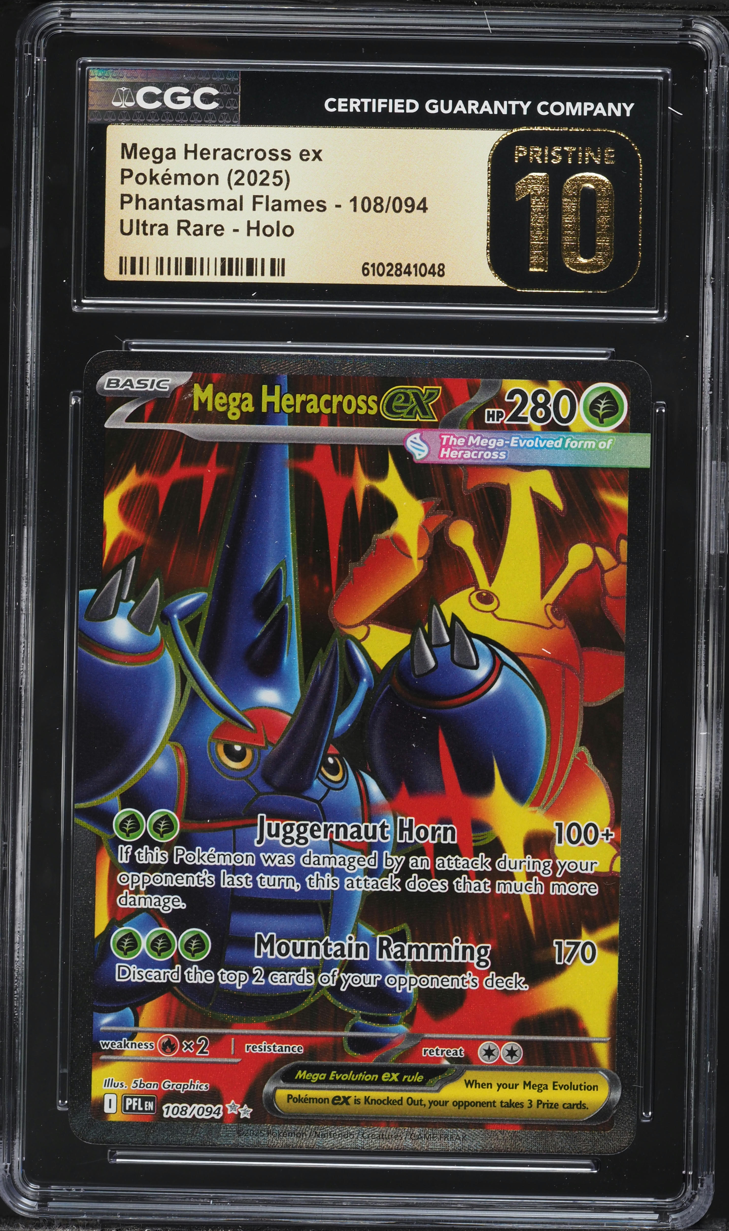2025 Pokemon Mega Phantasmal Flames Full Art Mega Heracross ex