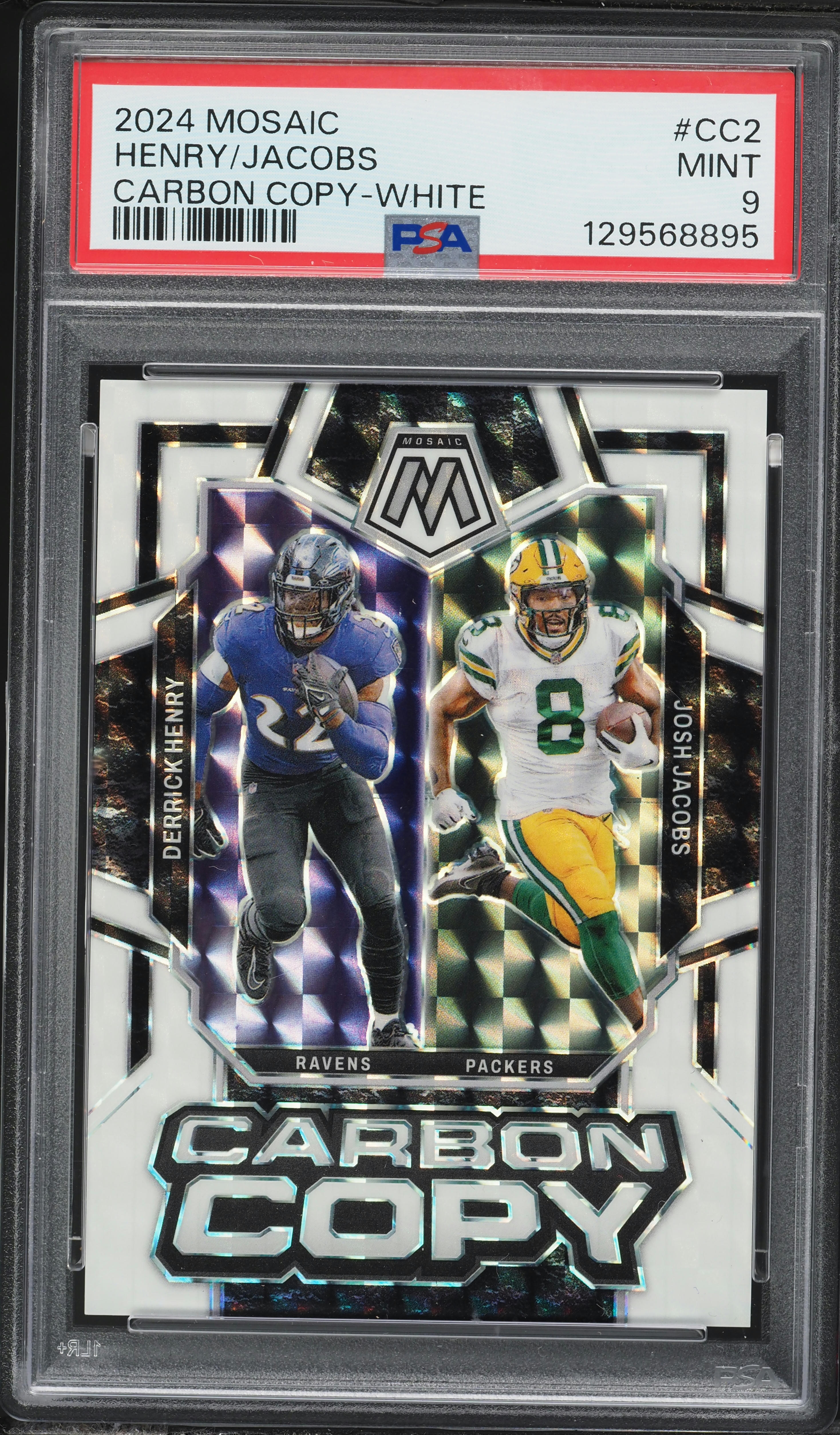 2024 Panini Mosaic Carbon Copy White Derrick Henry & Josh Jacobs