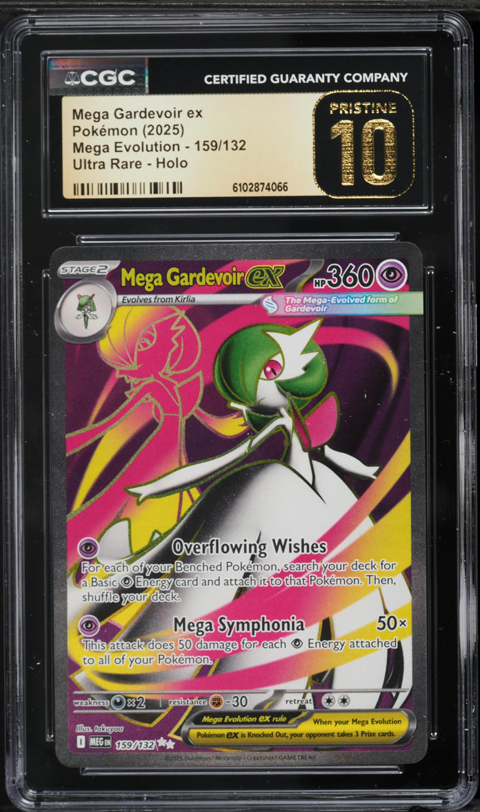 2025 Pokemon Mega Evolution Full Art Mega Gardevoir ex #159 CGC 10 PRISTINE  on Fanatics Collect