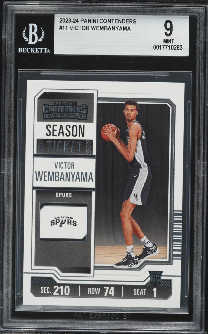 2023 Panini Contenders Season Ticket Victor Wembanyama ROOKIE #11 BGS 9 MINT