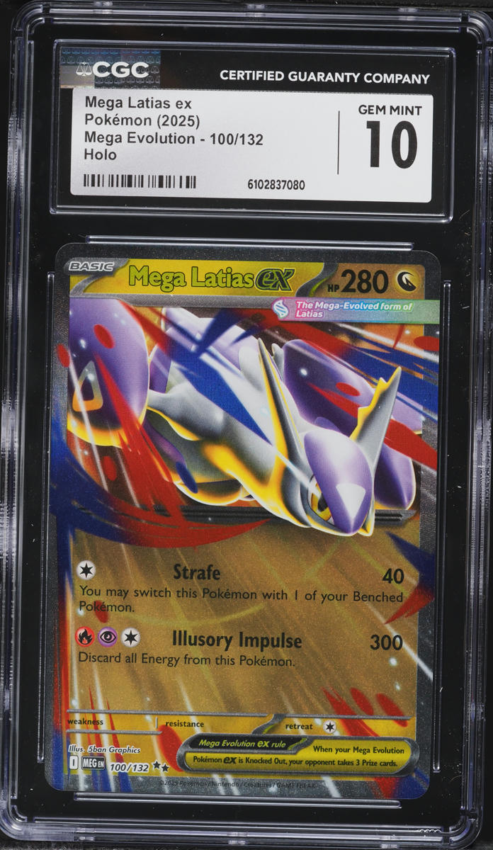 2025 Pokemon Mega Evolution Holo Mega Latias ex #100 CGC 10 GEM