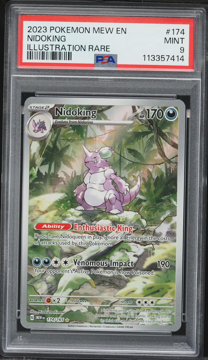 2023 Pokemon Scarlet & Violet 151 IR Nidoking #174 PSA 9 MINT
