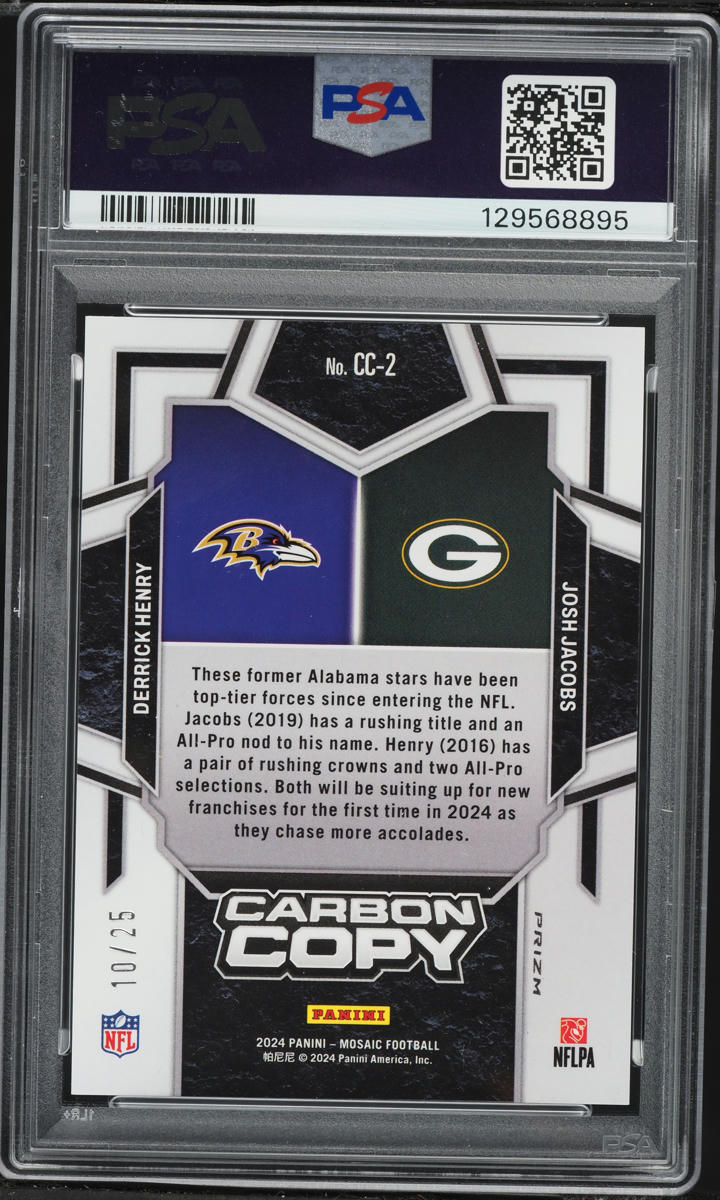 2024 Panini Mosaic Carbon Copy White Derrick Henry & Josh Jacobs