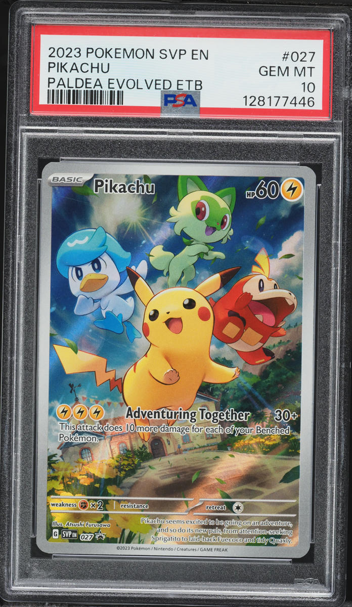 2023 Pokemon Scarlet & Violet Promo Paldea Evolved ETB Full Art Pikachu #27 PSA 10 GEM MINT