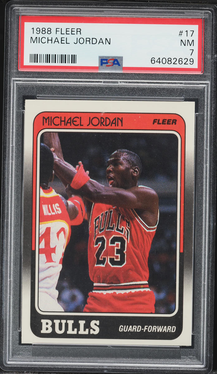 1988 Fleer Basketball Michael Jordan #17 PSA 7 NRMT