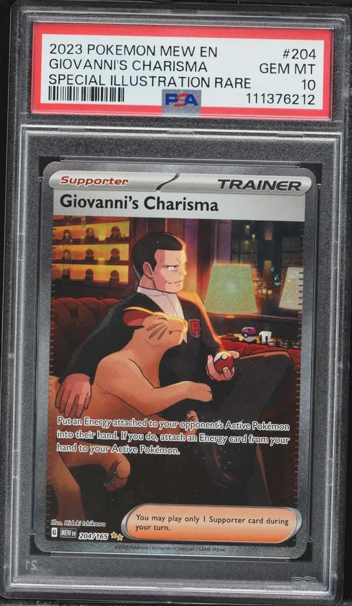 2023 Pokemon Scarlet & Violet 151 SIR Giovanni's Charisma #204 PSA 10 GEM MINT