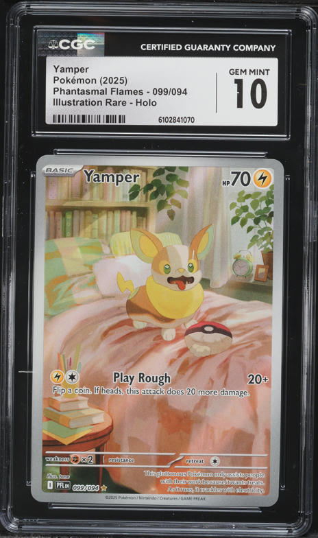 2025 Pokemon Mega Phantasmal Flames IR Yamper #99 CGC 10 GEM MINT