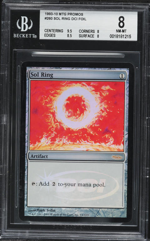 1993 Magic The Gathering MTG DCI Promo Foil Sol Ring BGS 8 NM-MT