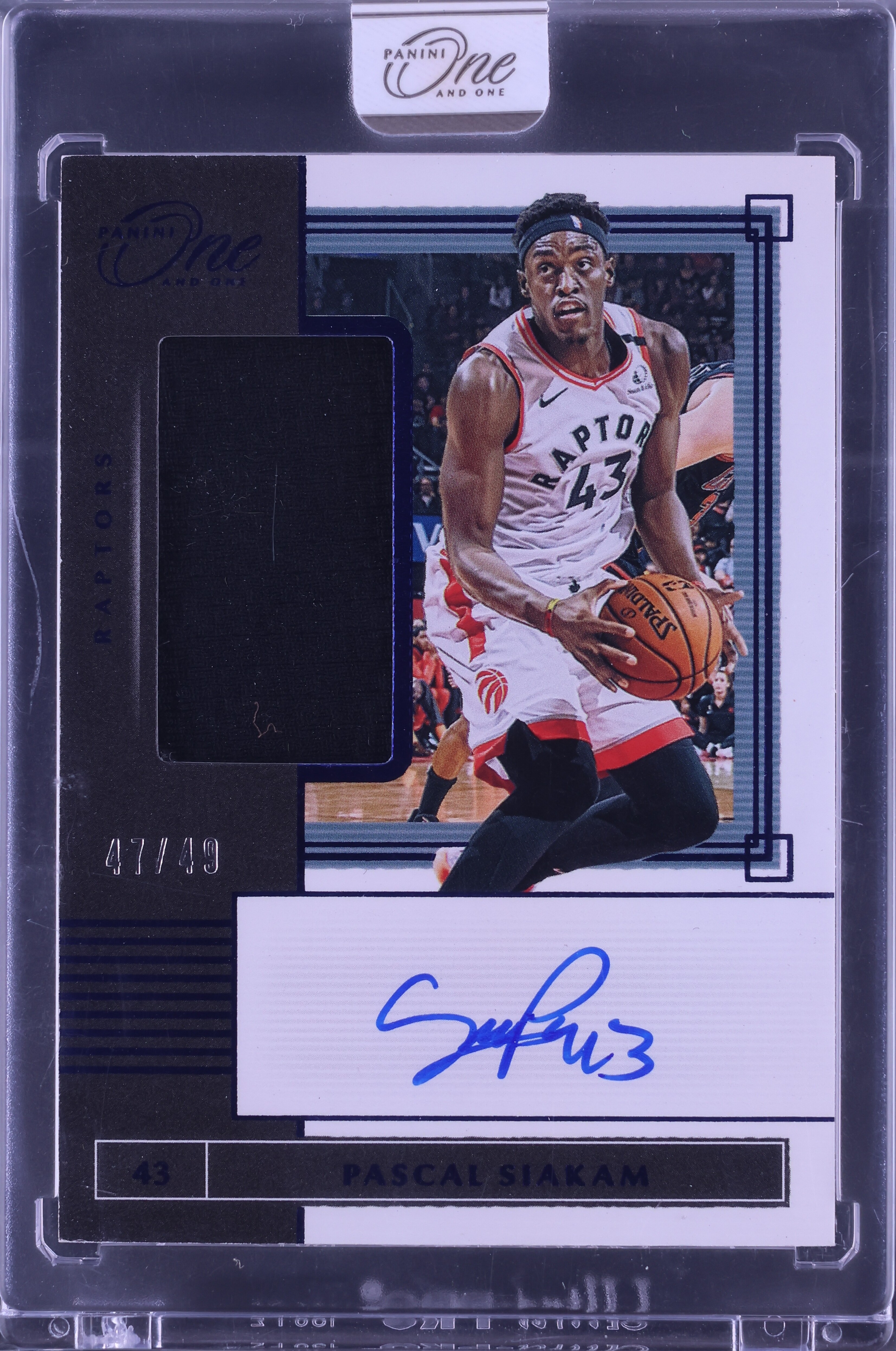 2019 Panini One And One Jersey Blue Pascal Siakam PATCH AUTO /49