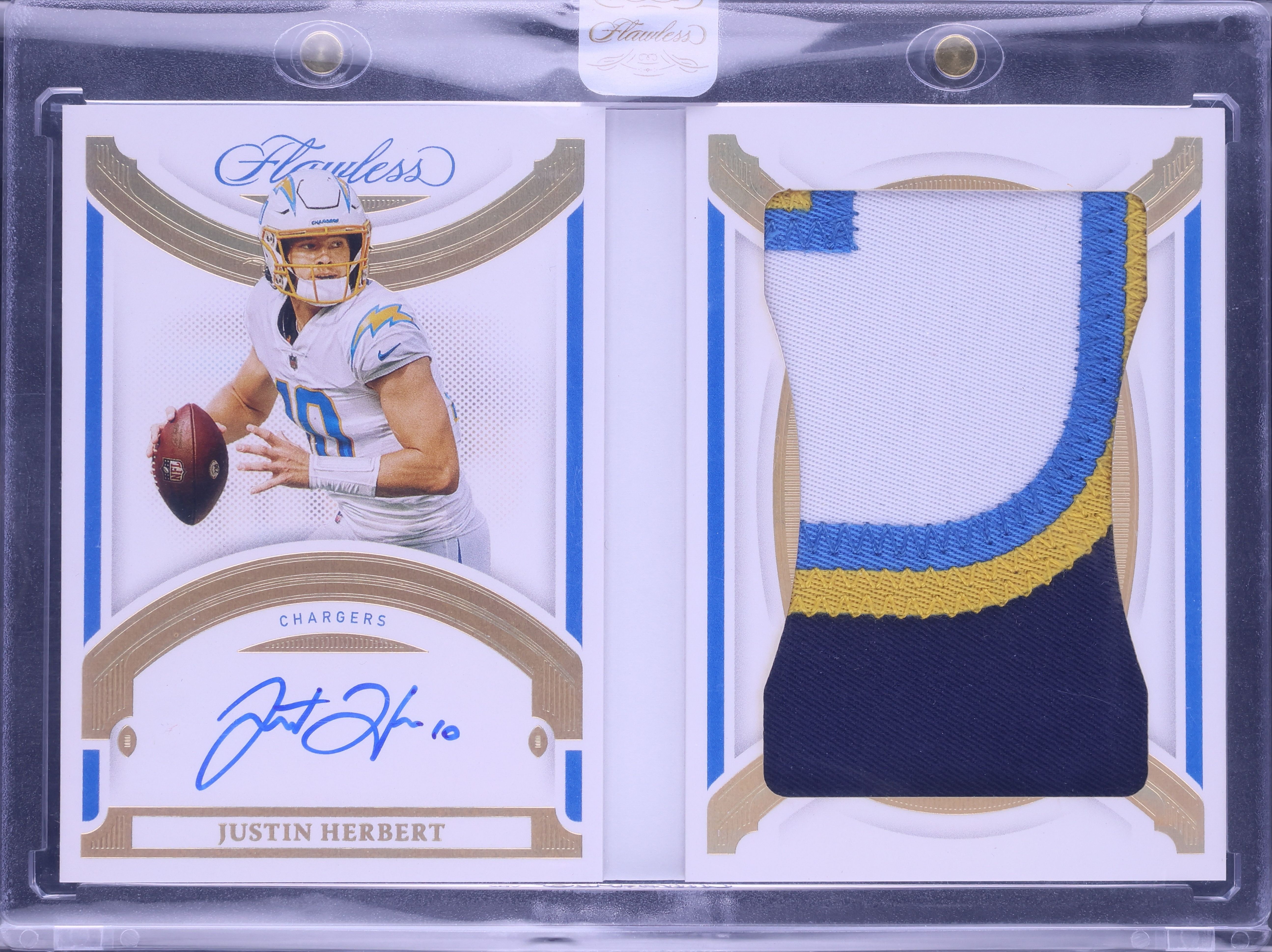 2021 Panini Flawless Veterans Booklets Justin Herbert PATCH AUTO