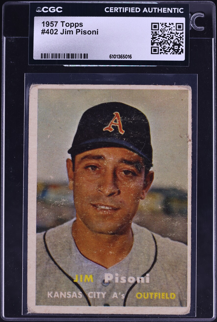 1957 Topps Jim Pisoni #402 CGC AUTH