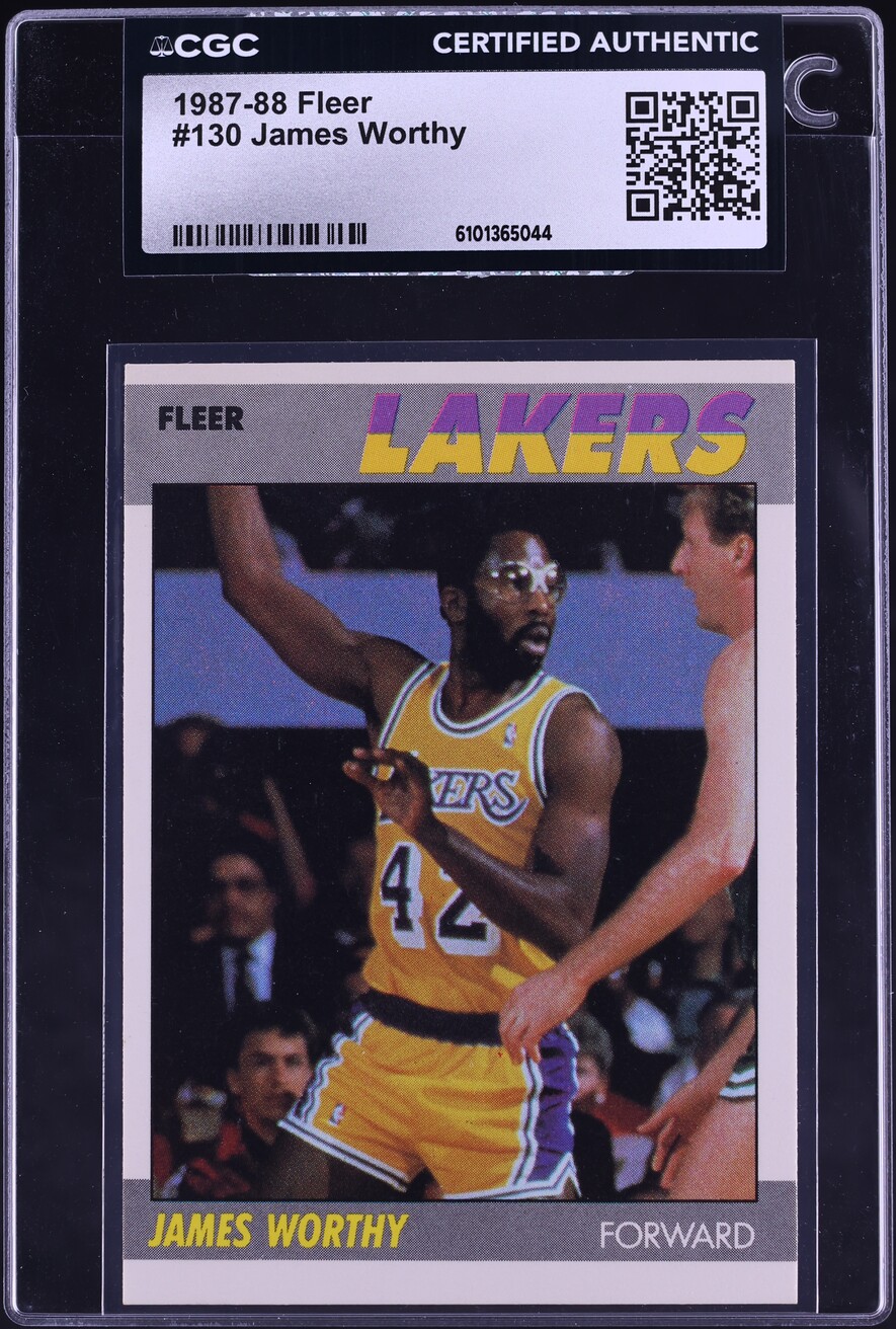1987 Fleer Basketball James Worthy #130 CGC AUTH
