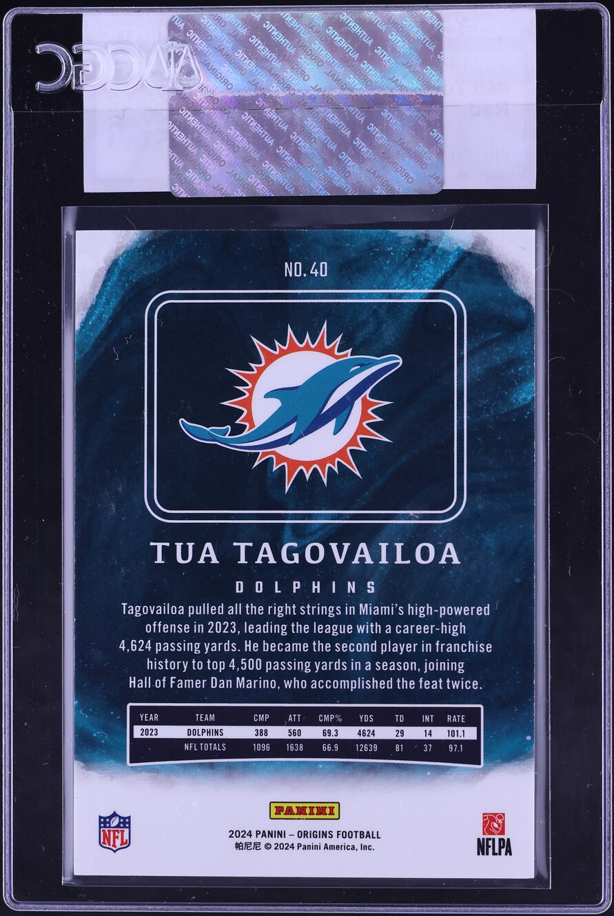 2024 Panini Origins Red Tua Tagovailoa /149 #40 CGC AUTH