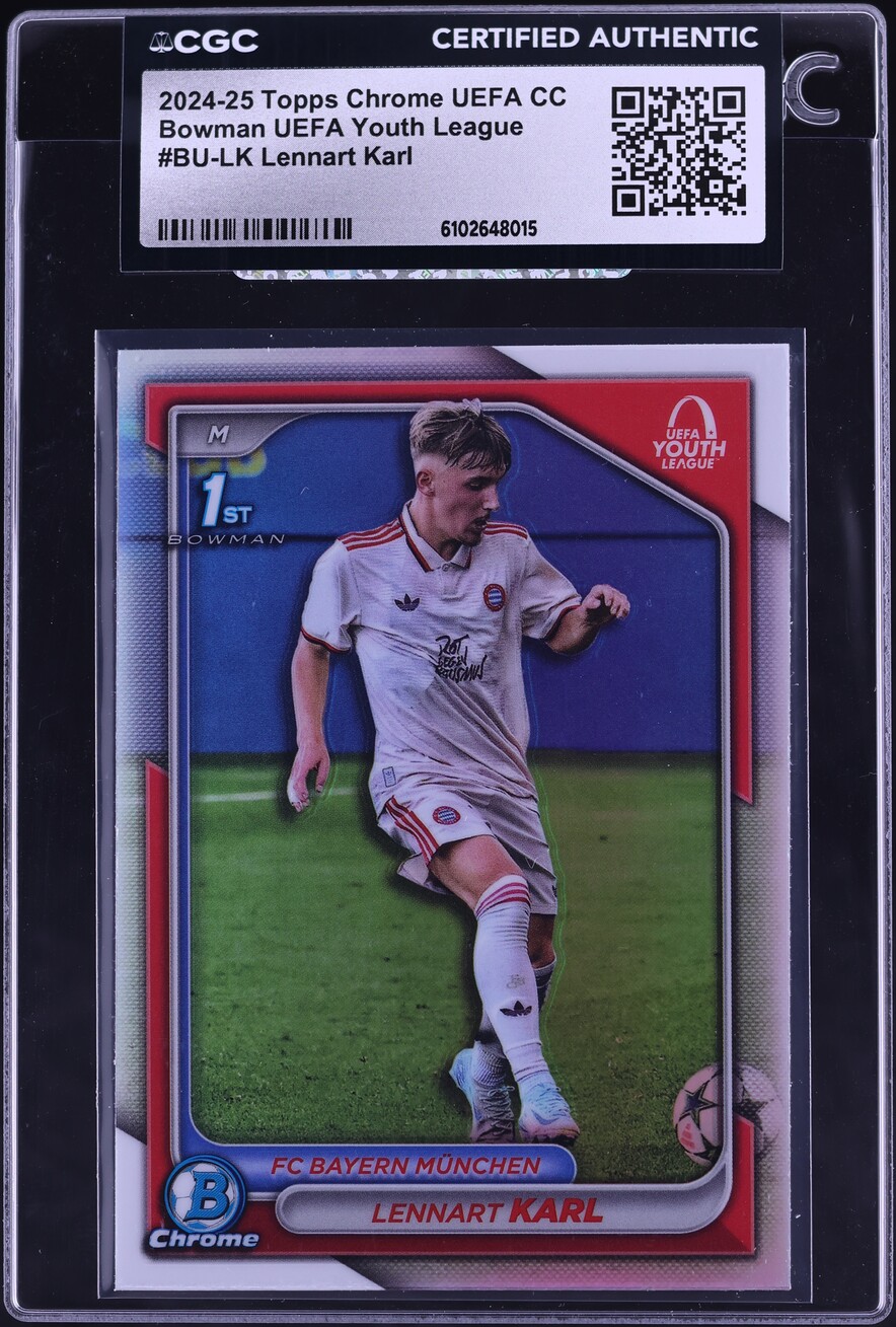 2024 Bowman Chrome UEFA Youth League Lennart Karl ROOKIE #BU-LK CGC AUTH