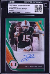 2021 Panini Prizm Draft Picks Green Jaelan Phillips ROOKIE AUTO