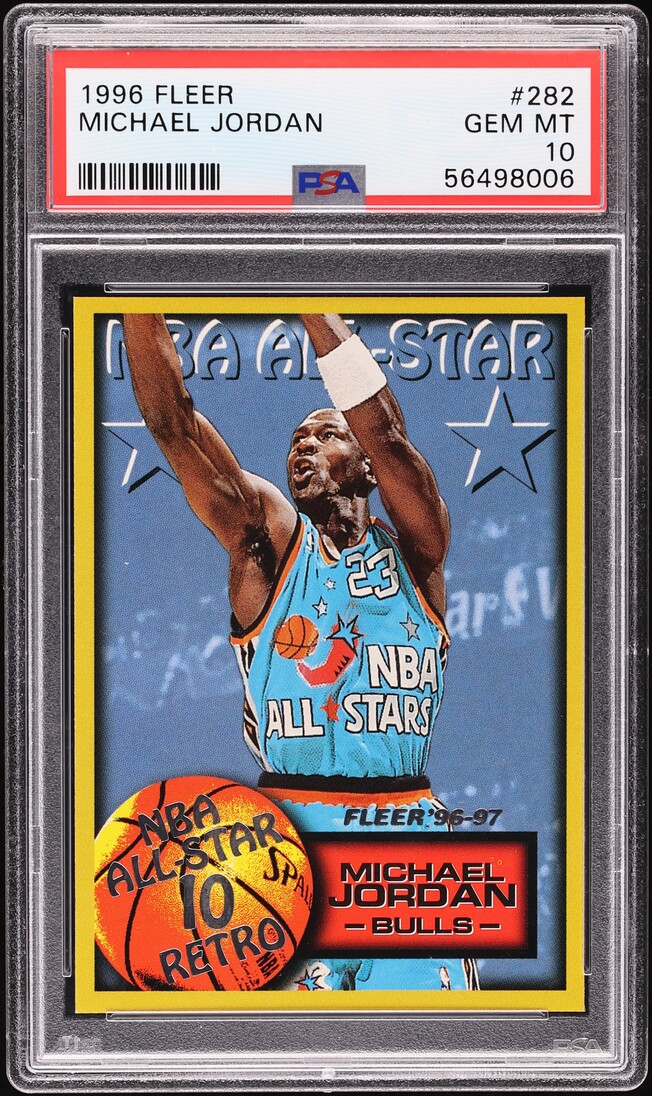1996 Fleer Basketball Michael Jordan #282 PSA 10 GEM MINT