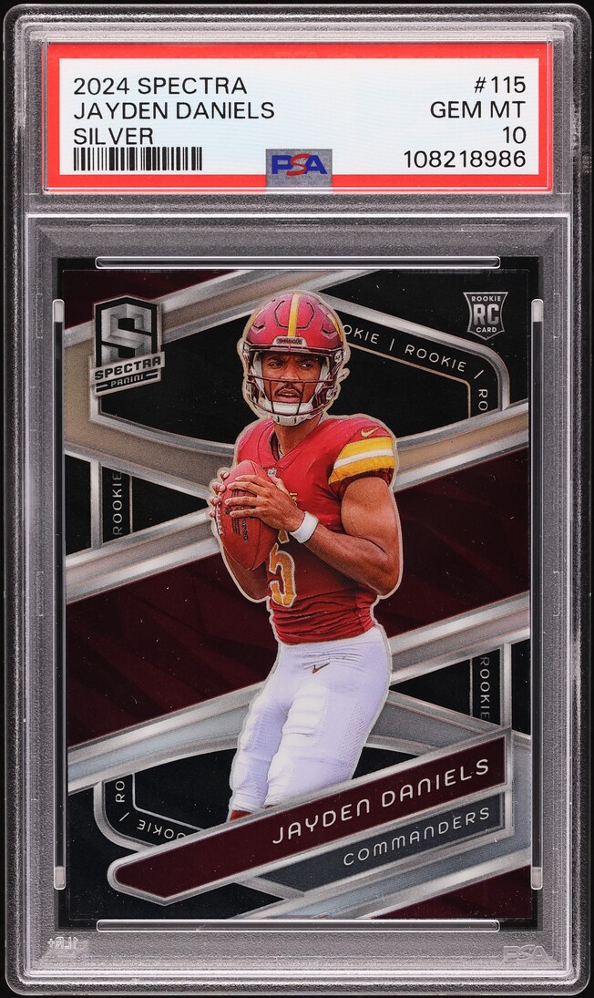 2024 Spectra Silver Jayden Daniels ROOKIE #115 PSA 10 GEM MINT on