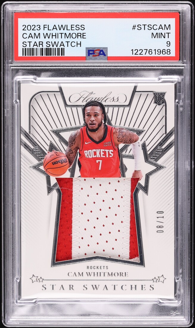2023 Panini Flawless Star Swatches Cam Whitmore ROOKIE PATCH /10 #STSCAM PSA 9 MINT
