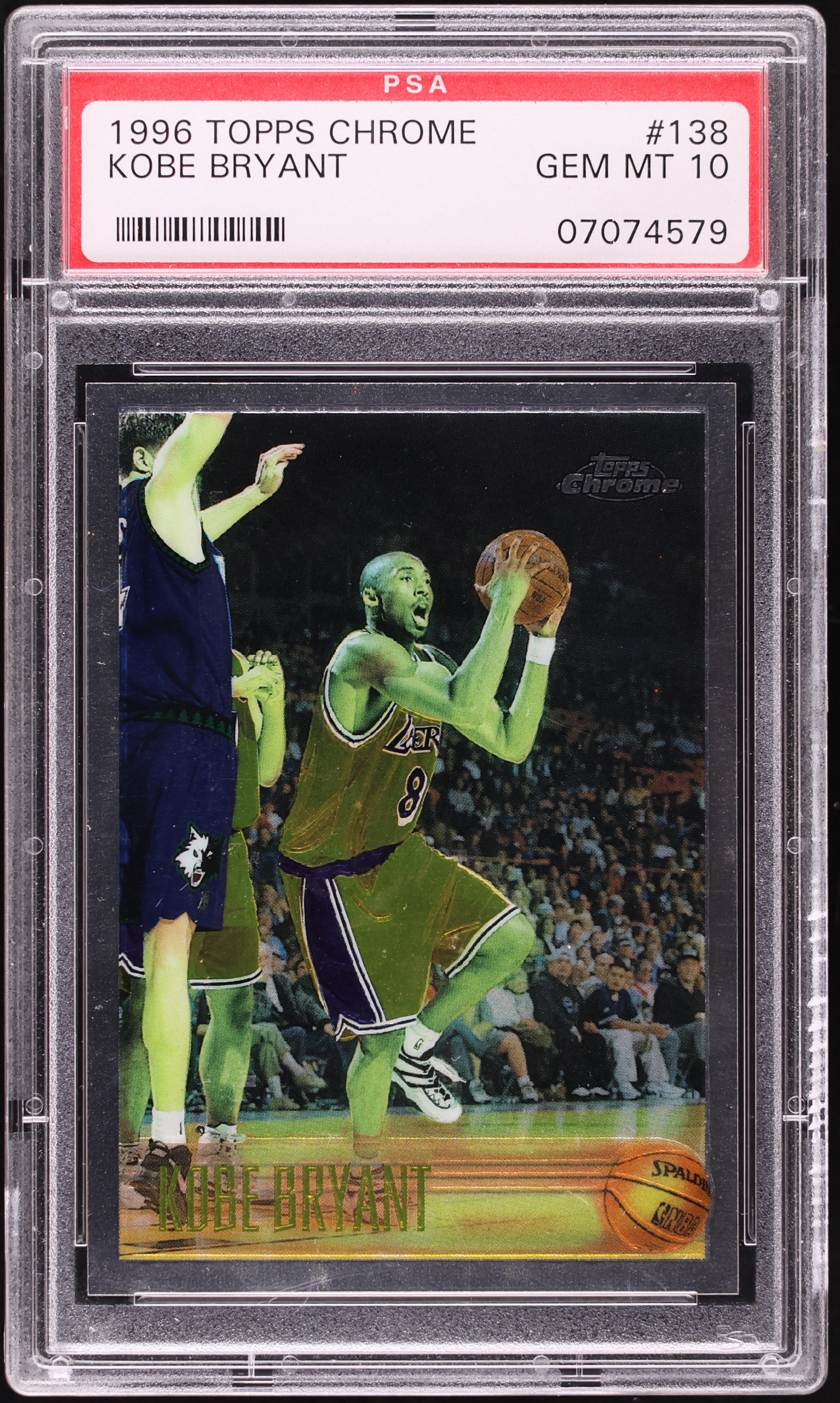 1996 Topps Chrome Kobe Bryant ROOKIE #138 PSA 10 GEM MINT on