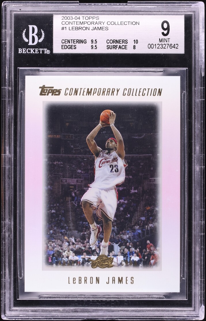 2003 Topps Contemporary Collection LeBron James ROOKIE #1 BGS 9 MINT