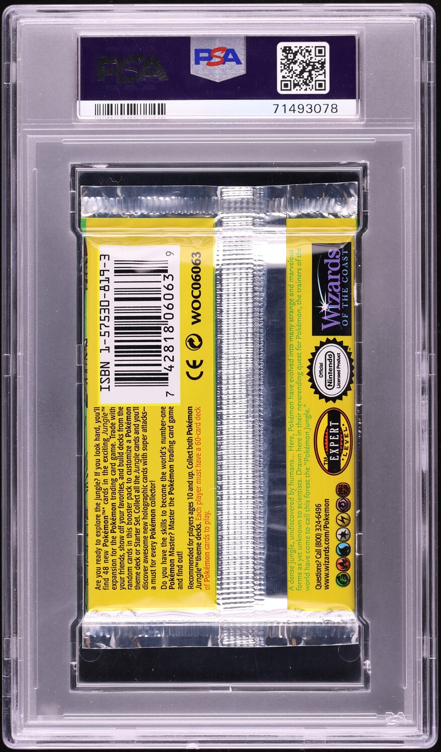 1999 Pokemon Jungle 1st Edition Booster Pack Scyther Art PSA 10