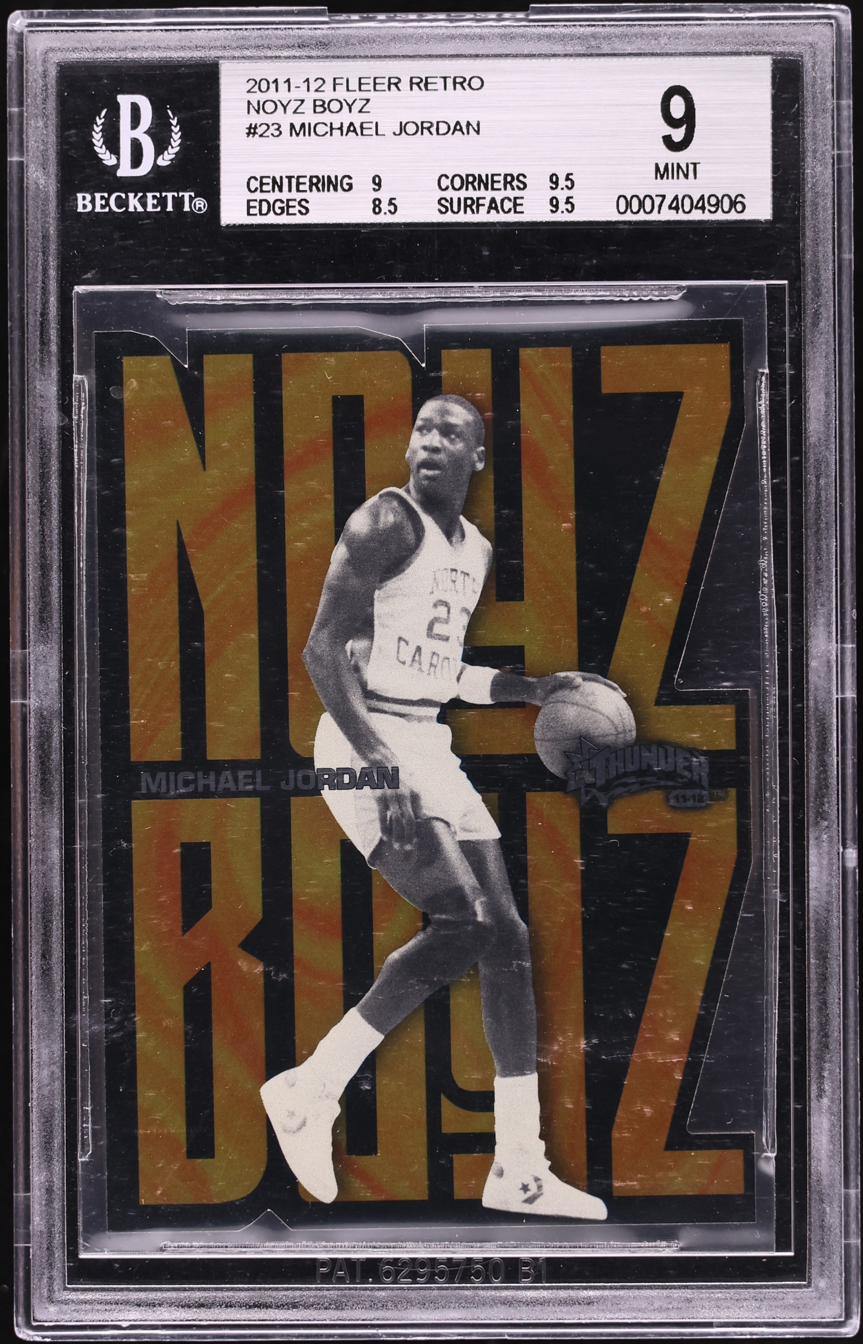 2011 Fleer Retro Noyz Boyz Die-Cut Michael Jordan #23NB BGS 9 MINT