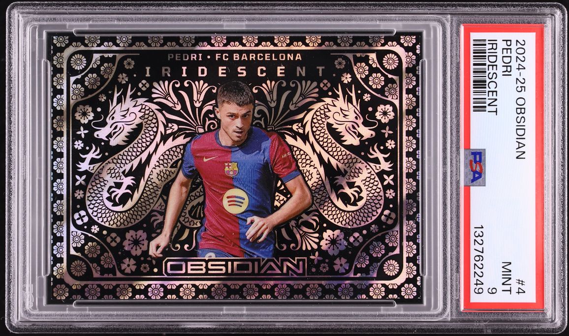 2024 Panini Obsidian Iridescent Pedri #4 PSA 9 MINT