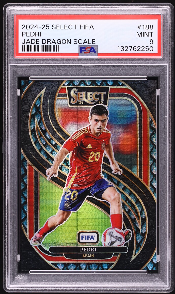 2024 Select Mezzanine FIFA Jade Dragon Scale Pedri /20 #188 PSA 9 MINT
