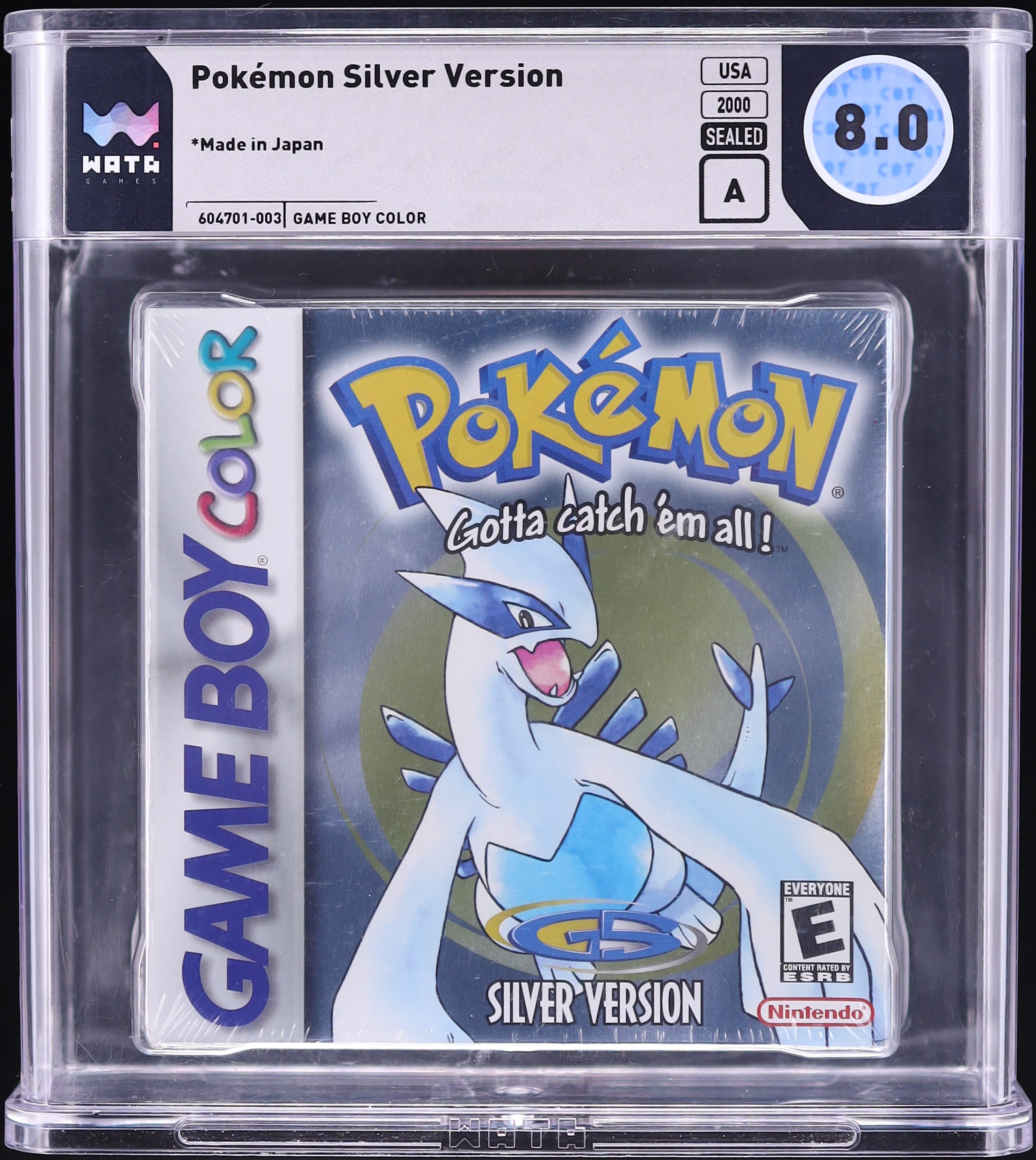 Pokemon Silver Version (Nintendo Game Boy Color) WATA 8.0 A Sealed 