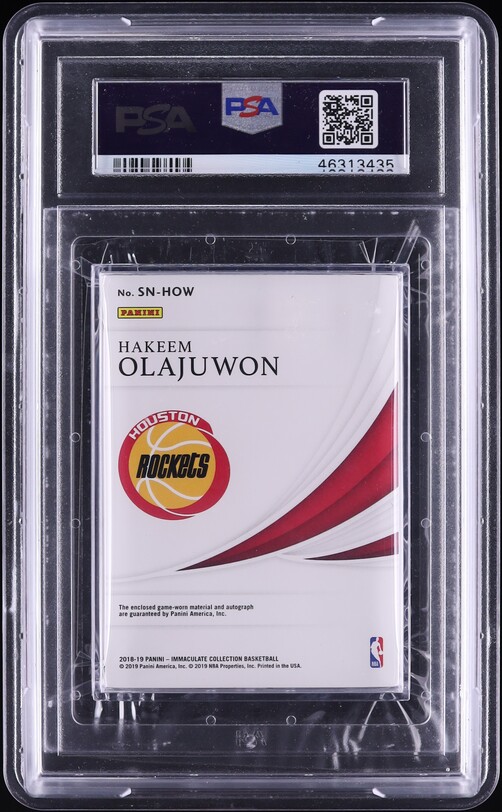 2018 Immaculate Collection Sneaker Swatches Gold Hakeem Olajuwon PATCH AUTO /10 #HOW PSA 8