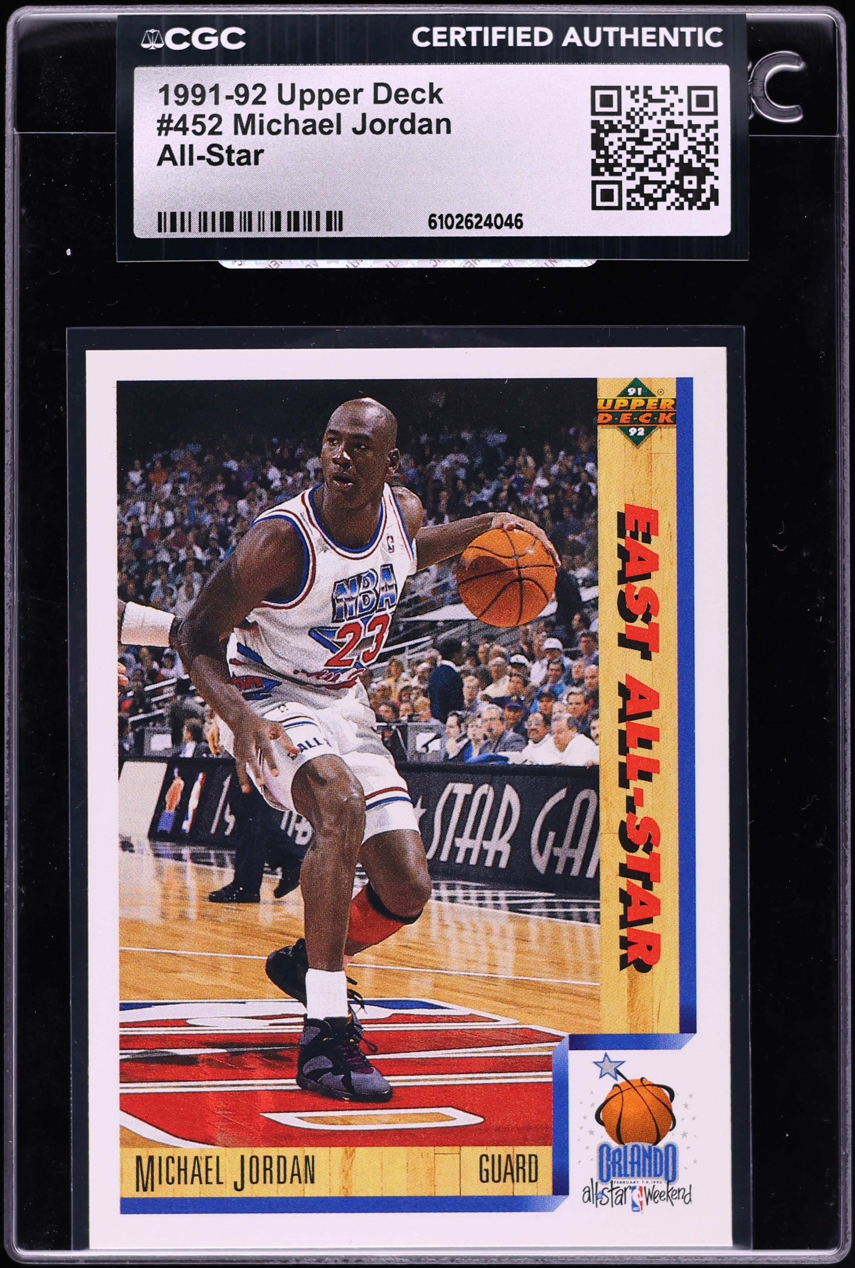1991 Upper Deck All Star Michael Jordan #452 CGC AUTH on Fanatics 