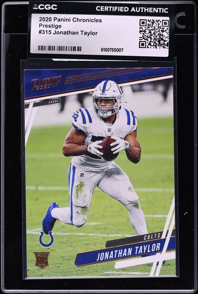 2020 Panini Chronicles Prestige Jonathan Taylor ROOKIE #315 CGC AUTH