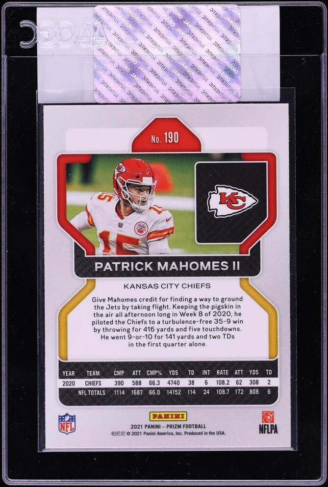 2021 Panini Prizm Patrick Mahomes II #190 CGC AUTH